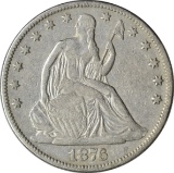 1876 SEATED LIBERTY HALF