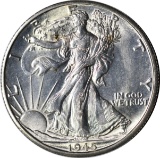 1945-D WALKING LIBERTY HALF - NEARLY UNCIRCULATED