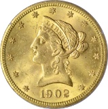 1902-S $10 LIBERTY HEAD GOLD PIECE - PCGS MS63 - 1st GENERATION RATTLER HOLDER