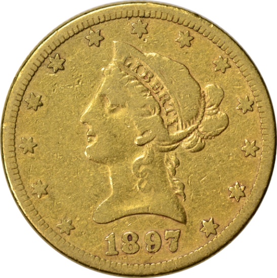 1897 LIBERTY $10 GOLD PIECE - FINE
