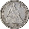 1872 SEATED LIBERTY HALF DIME