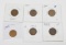 SIX (6) VF or BETTER INDIAN HEAD CENTS