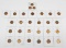 25 WHEAT CENTS in 2x2's - 1940-D to 1956-D plus UNC SET of 1972-P/D/S CENTS
