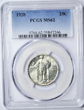 1928 STANDING LIBERTY QUARTER - PCGS MS62