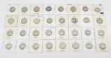 32 SILVER WASHINGTON QUARTERS from the 1950's