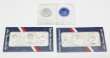 TWO (2) 1976 3-PIECE 40% SILVER MINT SETS and 1971 40% SILVER IKE DOLLAR