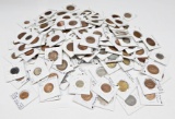 220 WORLD COINS - MANY BRITISH COPPERS
