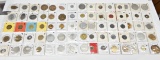 80 TOKENS & MEDALLIONS - MANY OLD PIECES