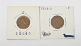TWO (2) 1924-D LINCOLN CENTS