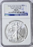 2012 (S) SAN FRANCISCO MINT SILVER EAGLE - NGC MS69 - EARLY RELEASES