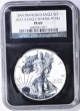 2012-S REVERSE PROOF SILVER EAGLE - NGC PF69