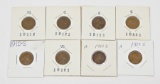 EIGHT (8) BETTER DATE LINCOLN CENTS - (4) 1910-S, 1911-S, 1912-S, 1913-S, 1922-D