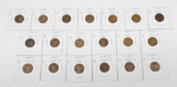19 WHEAT CENTS in 2x2's - 1920 to 1929-S