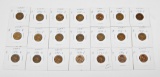21 WHEAT CENTS in 2x2's - 1930 to 1939-S