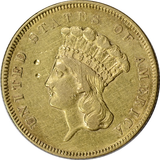 1855 $3 GOLD PIECE