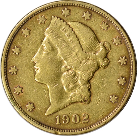 1902-S LIBERTY HEAD $20 GOLD PIECE