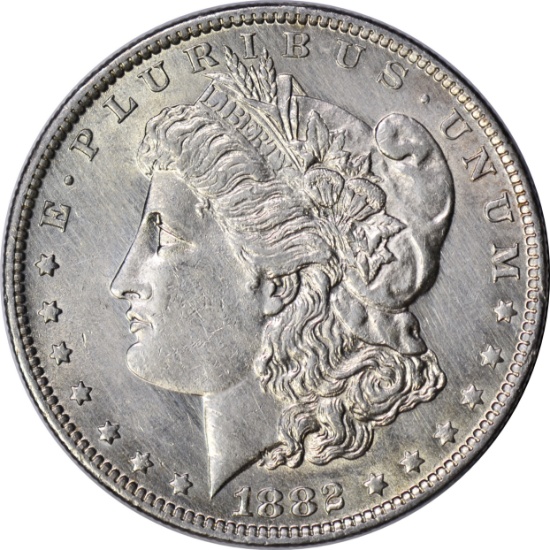 1882-O MORGAN DOLLAR - ABOUT UNCIRCULATED