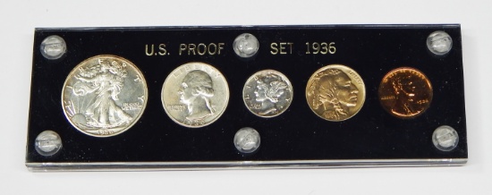 1936 PROOF SET in CAPITAL HOLDER