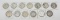 13 MORGAN DOLLARS - 1879 to 1901-O
