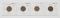 FOUR (4) EARLY LINCOLN CENTS - 1910-S, 1912-D, 1915, 1922-D