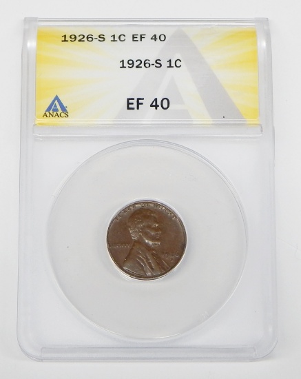 1926-S LINCOLN CENT - ANACS EF40