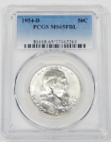 1954-D FRANKLIN HALF - PCGS MS65 FULL BELL LINES