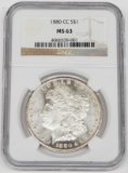 1880-CC MORGAN DOLLAR - NGC MS63