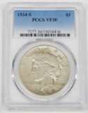 1934-S PEACE DOLLAR - PCGS VF30