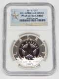 2015 U.S. MARSHALS SERVICE PROOF SILVER DOLLAR - NGC PF69 ULTRA CAMEO