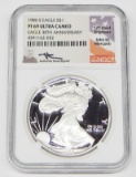 1986-S SILVER EAGLE - 30th ANNIV - NGC PF69 UC - SIGNED by MERCANTI