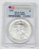 1995 SILVER EAGLE - PCGS MS69 FIRST STRIKE