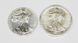 TWO (2) BETTER UNCIRCULATED SILVER EAGLES - 1994 & 1996