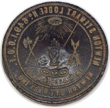 LARGE METAL STAMP from NEWTON STEWART MASONIC LODGE, FRENCH LICK, IN