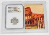 ANCIENT - ROMAN EMPIRE - CARACALLA AR DENARIUS - AD 198-217 - NGC AU