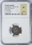 ANCIENT - ROMAN EMPIRE - CONSTANTINE I AE3 NUMMUS - AD 307-337 - NGC XF