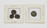 FOUR (4) UNIDENTIFIED ANCIENT COINS