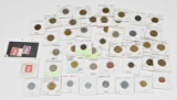 GERMANY - 45 COINS and 3 HITLER POSTAGE STAMPS