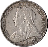 GREAT BRITAIN - 1893 SILVER ONE SHILLING