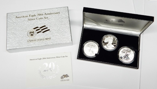 2006 AMERICAN EAGLE 20th ANNIVERSARY THREE-COIN SET in BOX