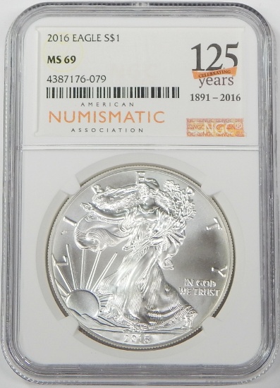 2016 SILVER EAGLE - NGC MS69 - ANA 125 YEARS HOLDER