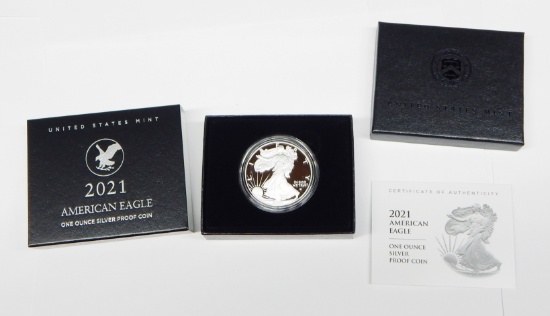 2021-W TYPE 2 PROOF SILVER EAGLE in BOX