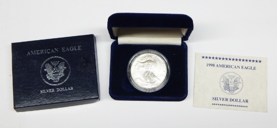 1998 UNCIRCULATED SILVER EAGLE in BOX