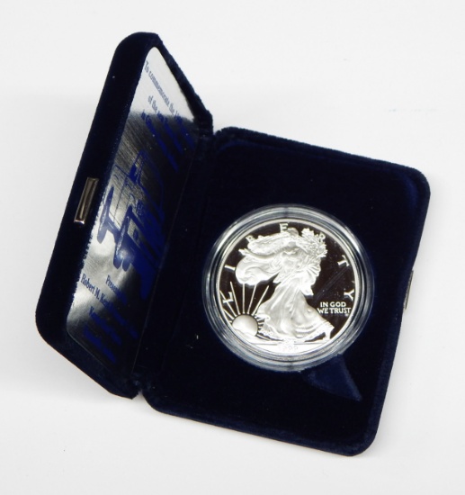 1999 PROOF SILVER EAGLE in BOX - SPECIAL TOYOTA PRESENTATION LABEL