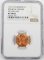 1961 CONFEDERATE BRONZE CENT BASHLOW RESTRIKE - NGC MS68 RED