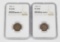 TWO (2) NGC GRADED CENTS - 1909 INDIAN (VF25) and 1950-D (VF20)