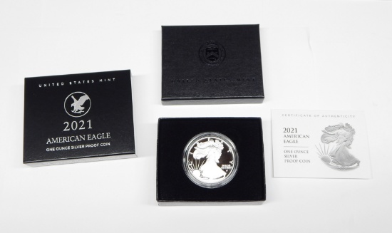 2021-S TYPE 2 PROOF SILVER EAGLE in BOX