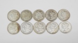 10 MORGAN DOLLARS - 1878 7TF, 1882, 1884, (2) 1889, 1897, 1899-O, (2) 1900, 1900-O