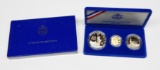 1986 ELLIS ISLAND THREE-COIN PROOF SET - WITH $5 GOLD COIN