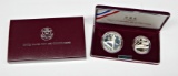 1992 OLYMPICS COMMEMORATIVE TWO-COIN PROOF SET