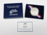2010 BOY SCOUTS UNCIRCULATED SILVER DOLLAR